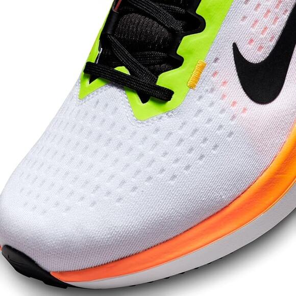 NWT Nike Men\'s Winflo 10 shoes code DV4022-101, White/Black/Orange/Yellow-10 US